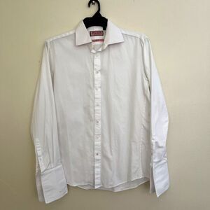 PINK Thomas Pink London Twill Cotton Slim Fit Long Sleeve Collared Shirt- 15.5